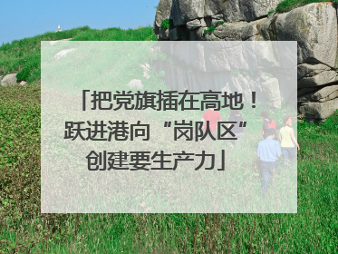 把党旗插在高地！跃进港向“岗队区”创建要生产力