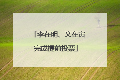 李在明、文在寅完成提前投票