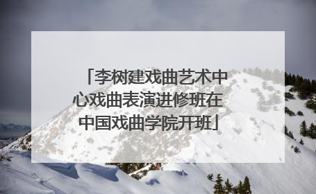 李树建戏曲艺术中心戏曲表演进修班在中国戏曲学院开班
