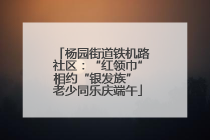 杨园街道铁机路社区：“红领巾”相约“银发族” 老少同乐庆端午