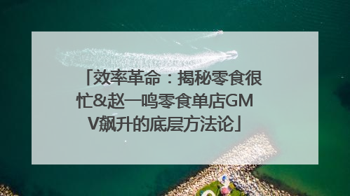 效率革命：揭秘零食很忙&赵一鸣零食单店GMV飙升的底层方法论