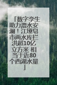 数字孪生助力澧水安澜！江垭皂市两水库拦洪超10亿立方米 相当于近80个西湖水量