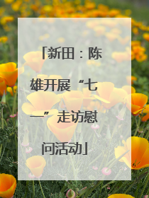 新田：陈雄开展“七一”走访慰问活动