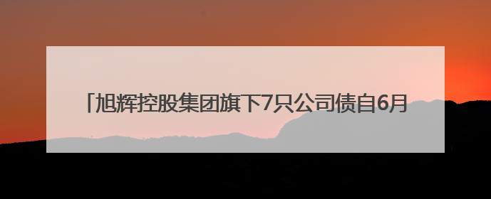 旭辉控股集团旗下7只公司债自6月3日起停牌，本金额超100亿元