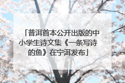 普洱首本公开出版的中小学生诗文集《一条写诗的鱼》在宁洱发布