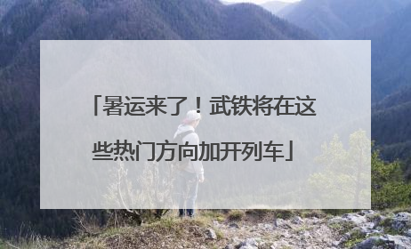 暑运来了！武铁将在这些热门方向加开列车