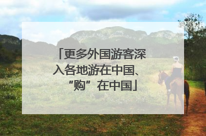 更多外国游客深入各地游在中国、“购”在中国