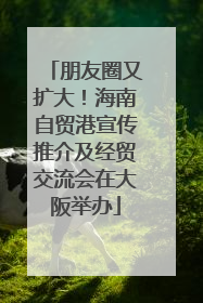 朋友圈又扩大！海南自贸港宣传推介及经贸交流会在大阪举办