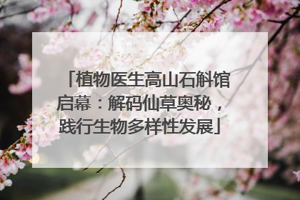 植物医生高山石斛馆启幕：解码仙草奥秘，践行生物多样性发展
