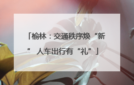 榆林：交通秩序焕“新” 人车出行有“礼”