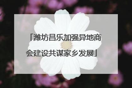 潍坊昌乐加强异地商会建设共谋家乡发展