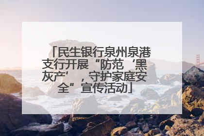 民生银行泉州泉港支行开展“防范‘黑灰产’，守护家庭安全”宣传活动