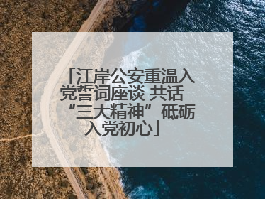 江岸公安重温入党誓词座谈 共话“三大精神”砥砺入党初心