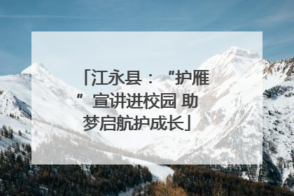 江永县：“护雁”宣讲进校园 助梦启航护成长