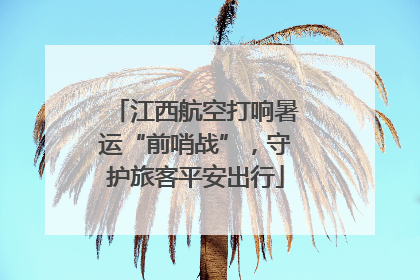 江西航空打响暑运“前哨战”，守护旅客平安出行