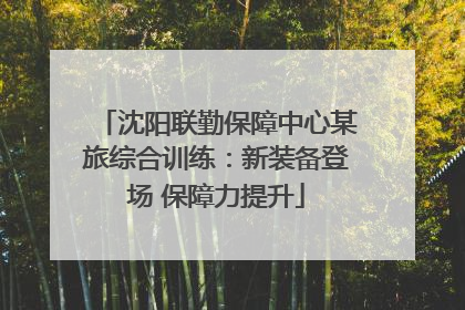 沈阳联勤保障中心某旅综合训练：新装备登场 保障力提升