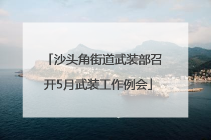 沙头角街道武装部召开5月武装工作例会