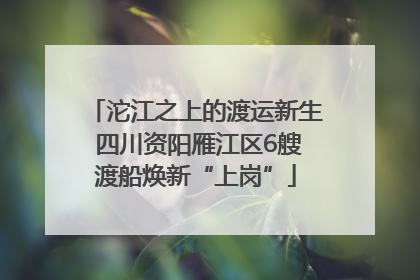 沱江之上的渡运新生 四川资阳雁江区6艘渡船焕新“上岗”