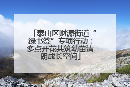 泰山区财源街道“绿书签”专项行动：多点开花共筑幼苗清朗成长空间