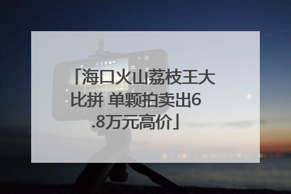海口火山荔枝王大比拼 单颗拍卖出6.8万元高价