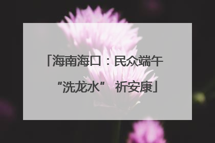 海南海口：民众端午 “洗龙水” 祈安康