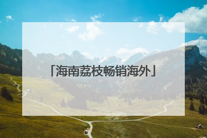 海南荔枝畅销海外