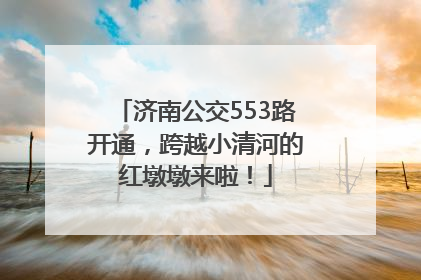 济南公交553路开通，跨越小清河的红墩墩来啦！