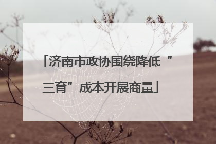 济南市政协围绕降低“三育”成本开展商量