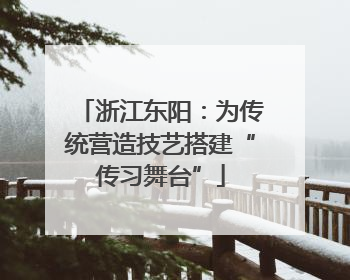 浙江东阳：为传统营造技艺搭建“传习舞台”