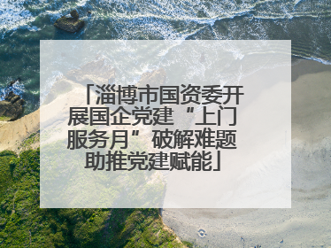 淄博市国资委开展国企党建“上门服务月”破解难题助推党建赋能