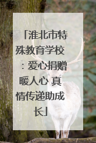 淮北市特殊教育学校：爱心捐赠暖人心 真情传递助成长