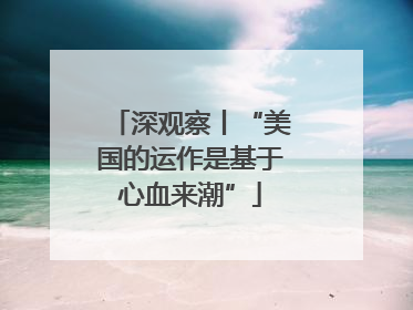 深观察丨“美国的运作是基于心血来潮”