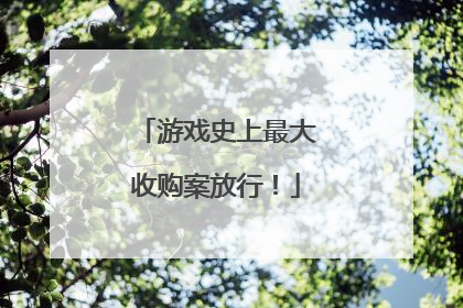 游戏史上最大收购案放行！
