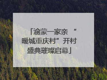渝蒙一家亲 “暖城重庆村”开村盛典璀璨启幕