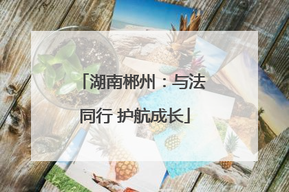 湖南郴州：与法同行 护航成长