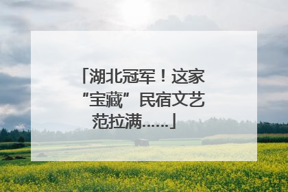 湖北冠军！这家“宝藏”民宿文艺范拉满……