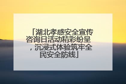 湖北孝感安全宣传咨询日活动精彩纷呈，沉浸式体验筑牢全民安全防线
