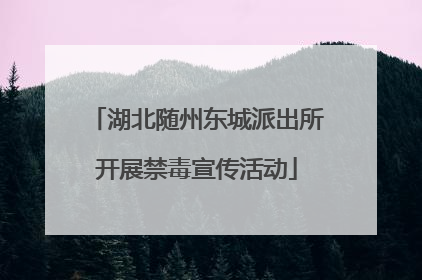 湖北随州东城派出所开展禁毒宣传活动