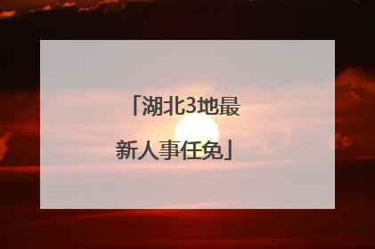 湖北3地最新人事任免