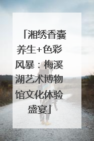 湘绣香囊养生+色彩风暴：梅溪湖艺术博物馆文化体验盛宴