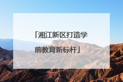 湘江新区打造学前教育新标杆