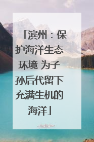 滨州：保护海洋生态环境 为子孙后代留下充满生机的海洋