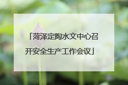 菏泽定陶水文中心召开安全生产工作会议