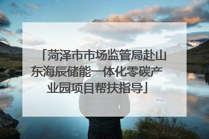菏泽市市场监管局赴山东海辰储能一体化零碳产业园项目帮扶指导