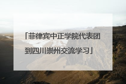 菲律宾中正学院代表团到四川崇州交流学习