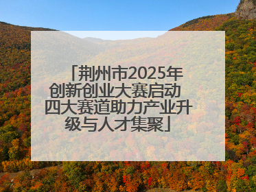 荆州市2025年创新创业大赛启动 四大赛道助力产业升级与人才集聚