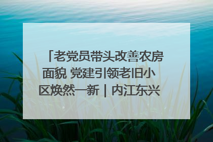 老党员带头改善农房面貌 党建引领老旧小区焕然一新｜内江东兴“红”在哪？④