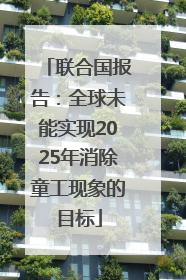 联合国报告：全球未能实现2025年消除童工现象的目标