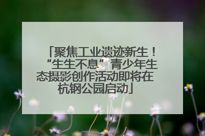 聚焦工业遗迹新生！“生生不息”青少年生态摄影创作活动即将在杭钢公园启动