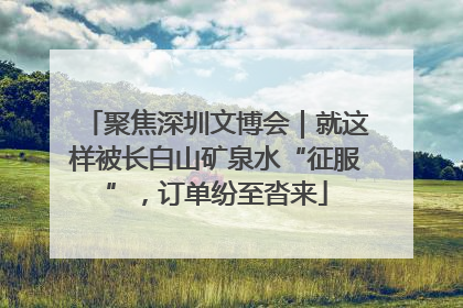 聚焦深圳文博会｜就这样被长白山矿泉水“征服”，订单纷至沓来
